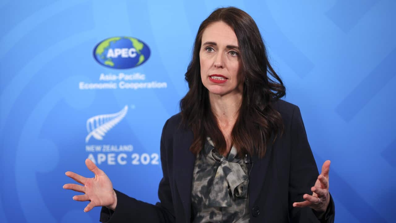 New Zealand Prime Minister Jacinda Ardern speaks during a press conference for the APEC Informal Leaders' Retreat on 16 July, 2021, in Wellington.