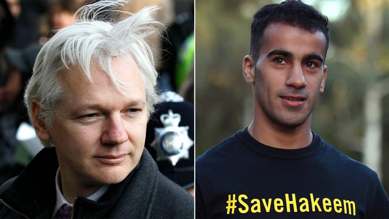 Julian Assange and Hakeem al-Araibi