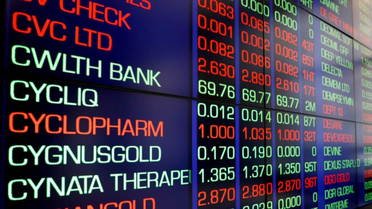 Market trading boards in the ASX Monday, June 4, 2018