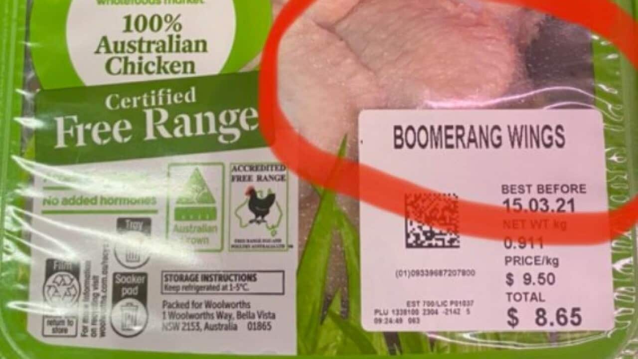 Woolworths的Boomerang Wings鸡翅包装惹来争议
