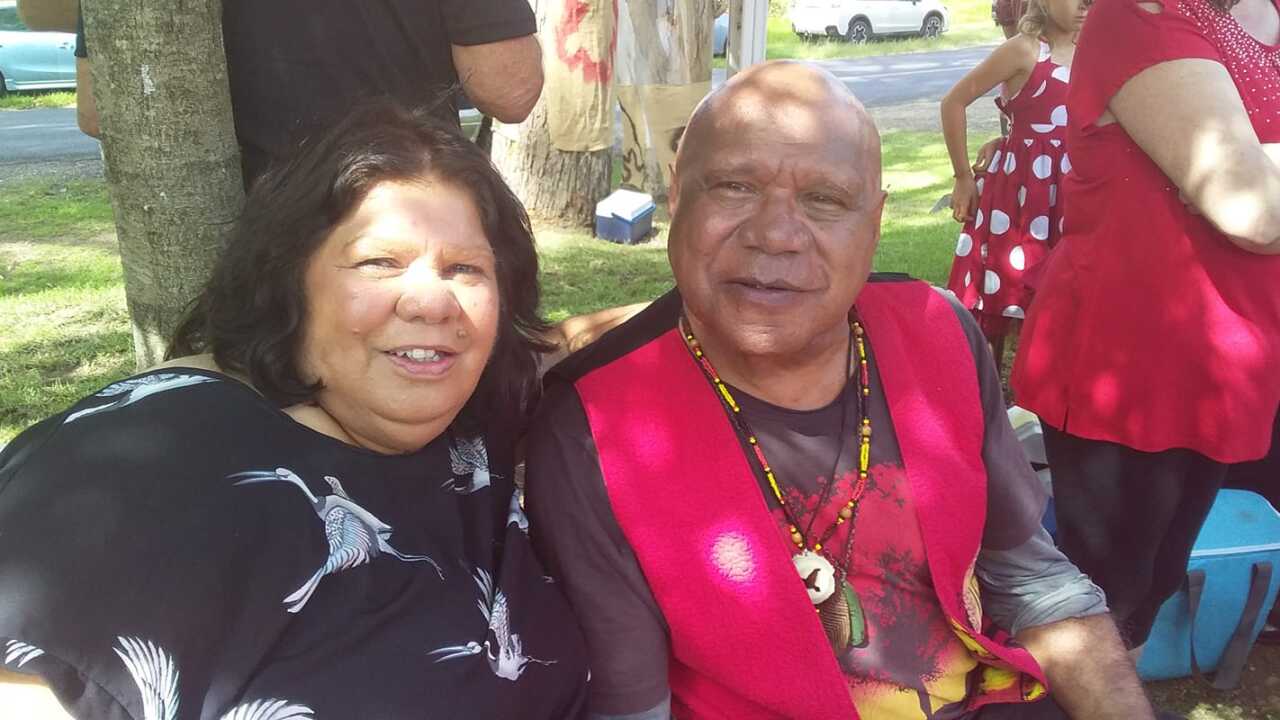 Aunty Lyn Austin with musician Archie Roach