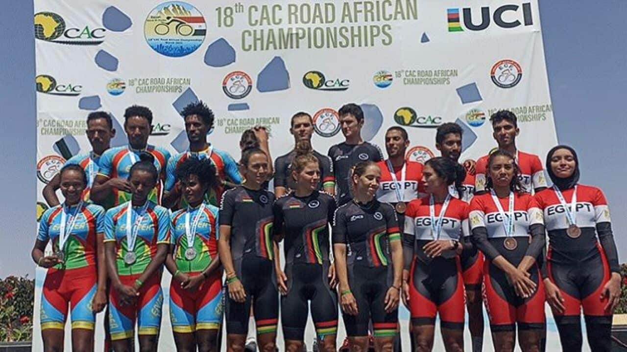 Eritrea wins silver at the African Continental cycling championships, Egypt.