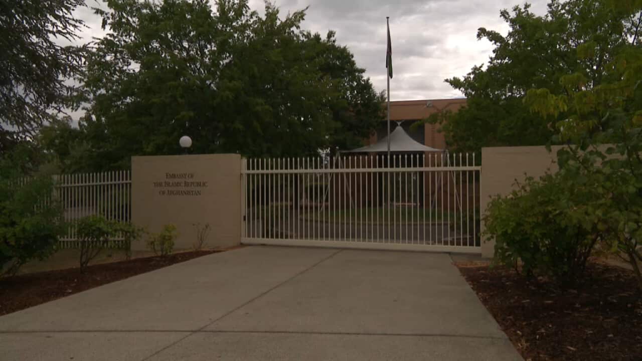 General view of the Embassy of the Islamic Republic of Afghanistan in Canberra