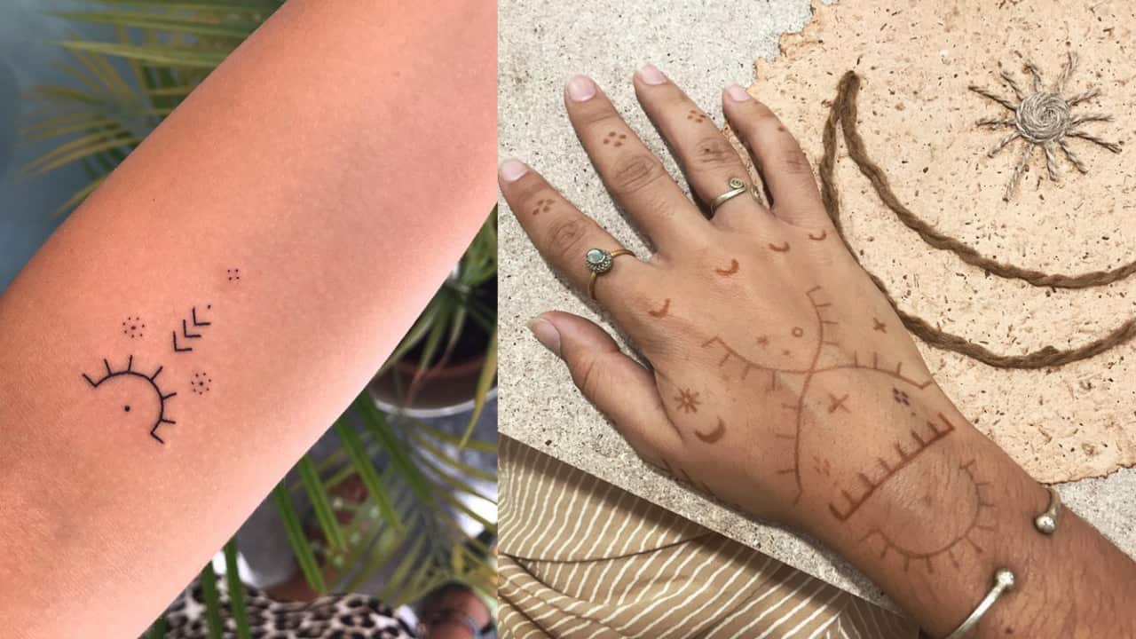 Tattoos by Elu Aiyana inspired the ancient artform of Xall, or Deq