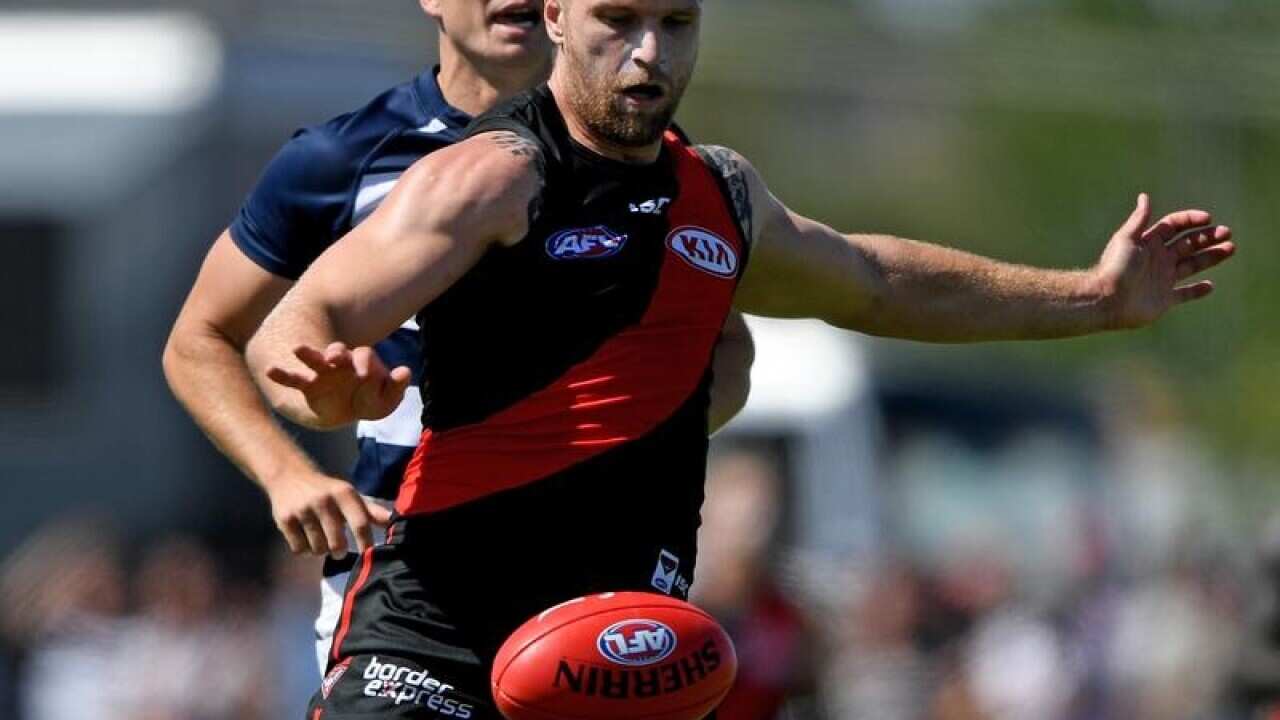 A file image of AFL player Jake Stringer of the Bombers in action.