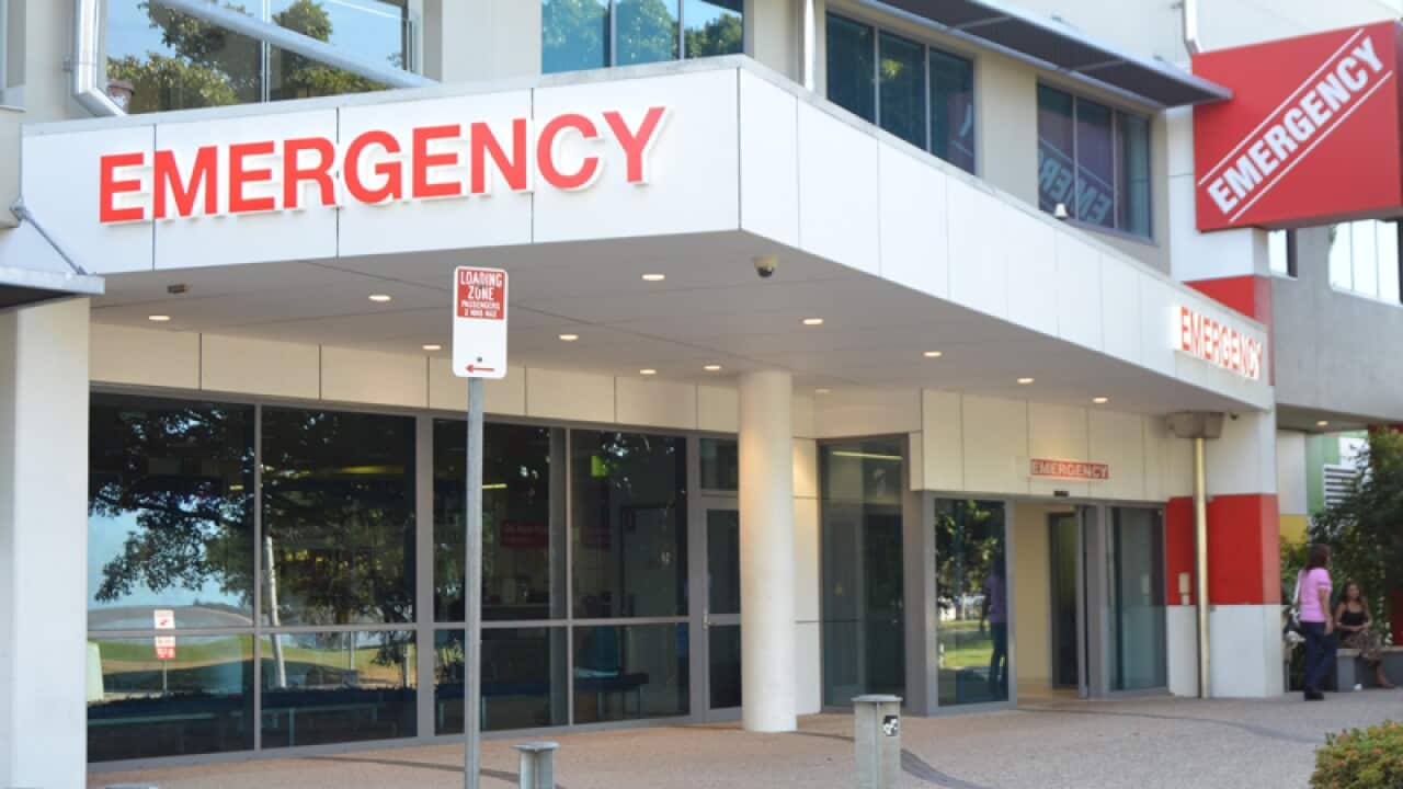 The emergency department entrance of Cairns Hospital