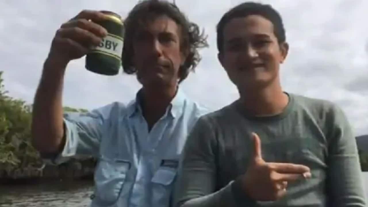 Justin Ward took photos with the two men.