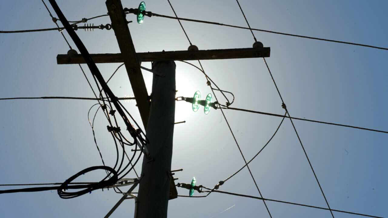Powerlines seen in Brisbane
