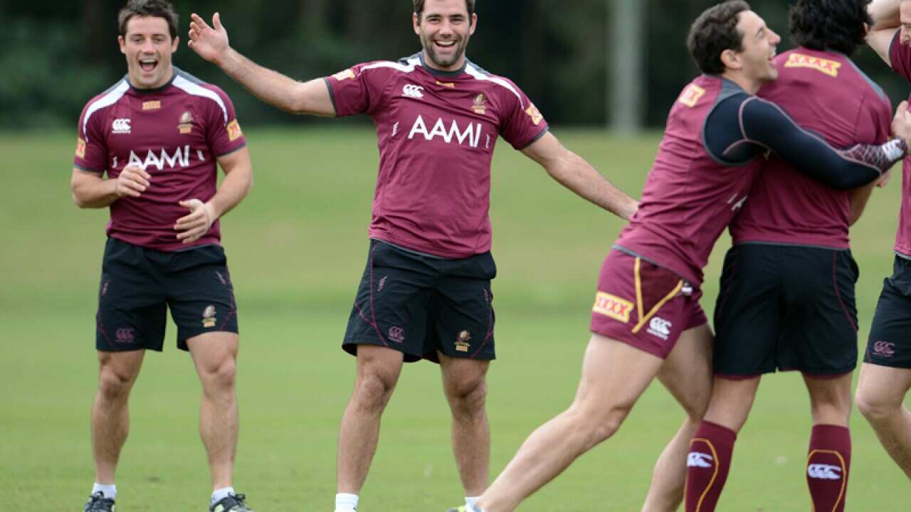 (L to R:) Cooper Cronk, Cameron Smith, Billy Slater