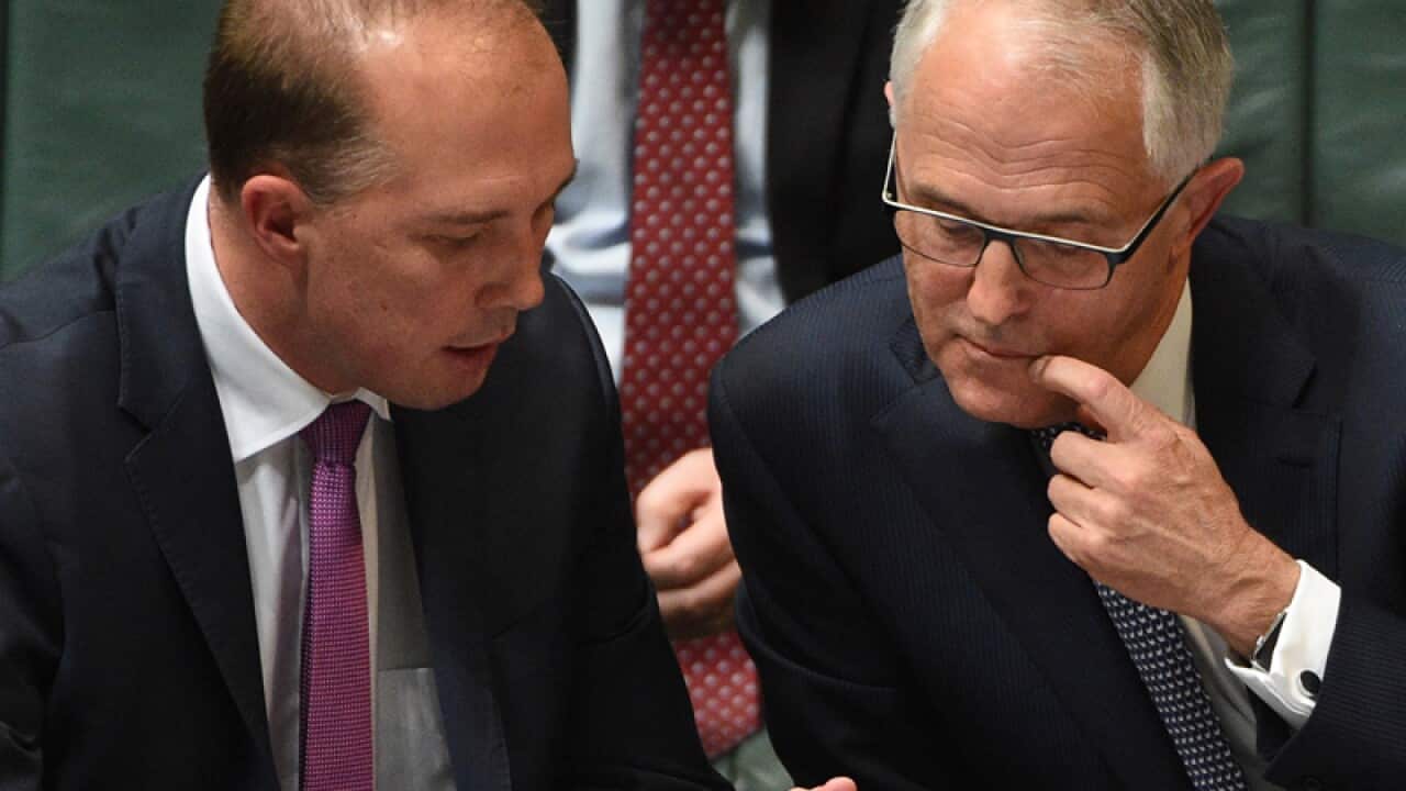 Peter Dutton and Prime Minister Malcolm Turnbull.