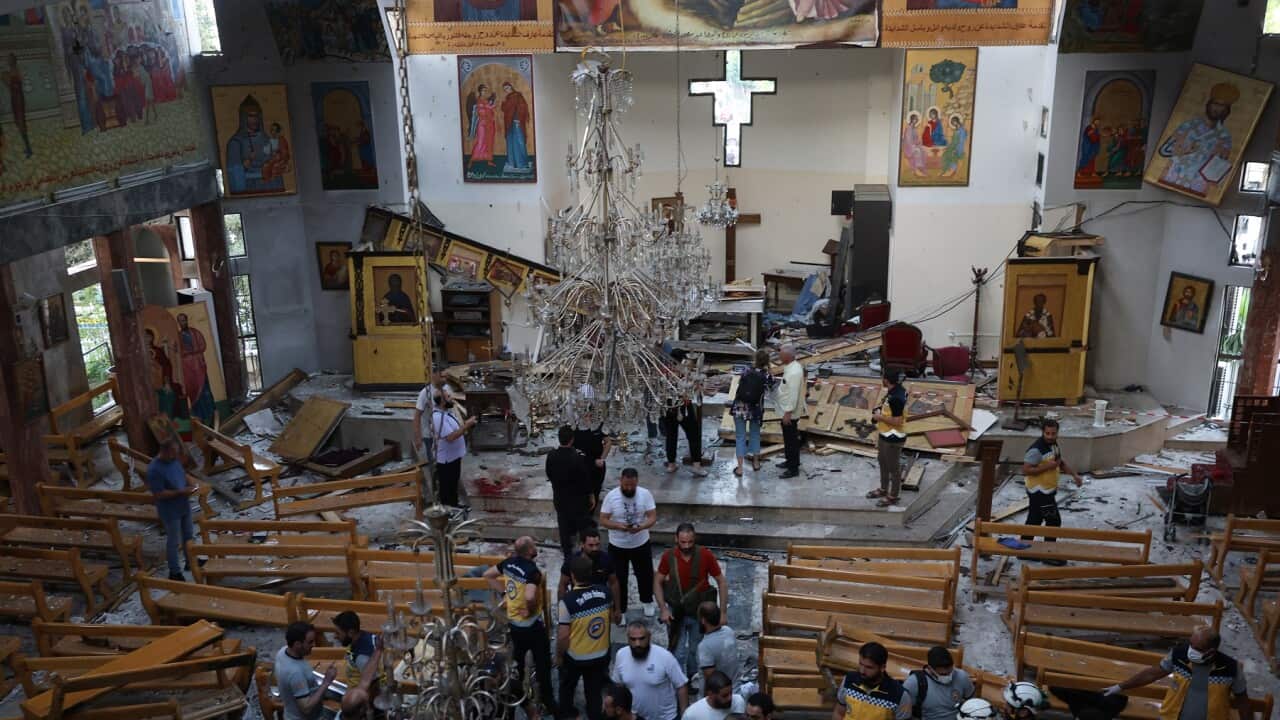 Several killed in suicide bombing at Damascus church