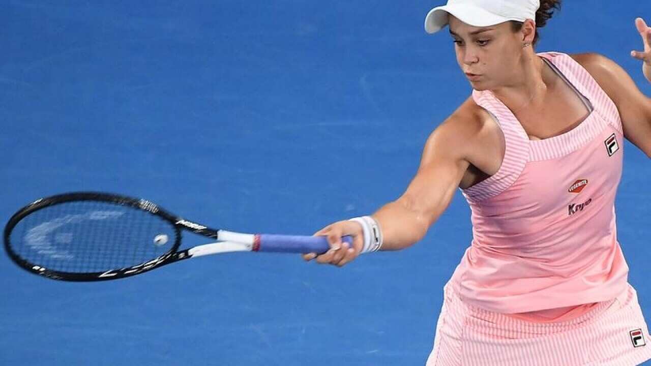 Ashleigh Barty of Australia in action
