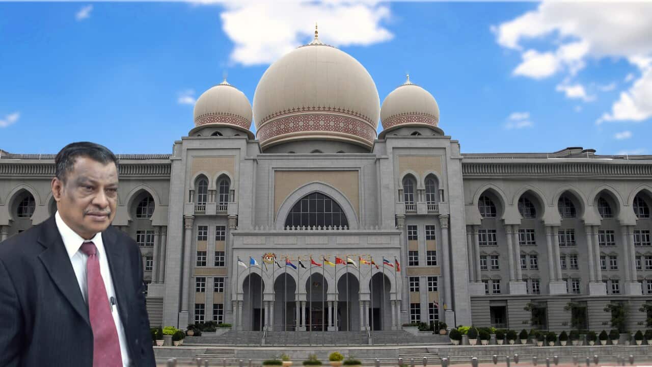 Attorney M Mathialagan in front of the Palace of Justice in Putrajaya, where The Court of Appeal is located.
