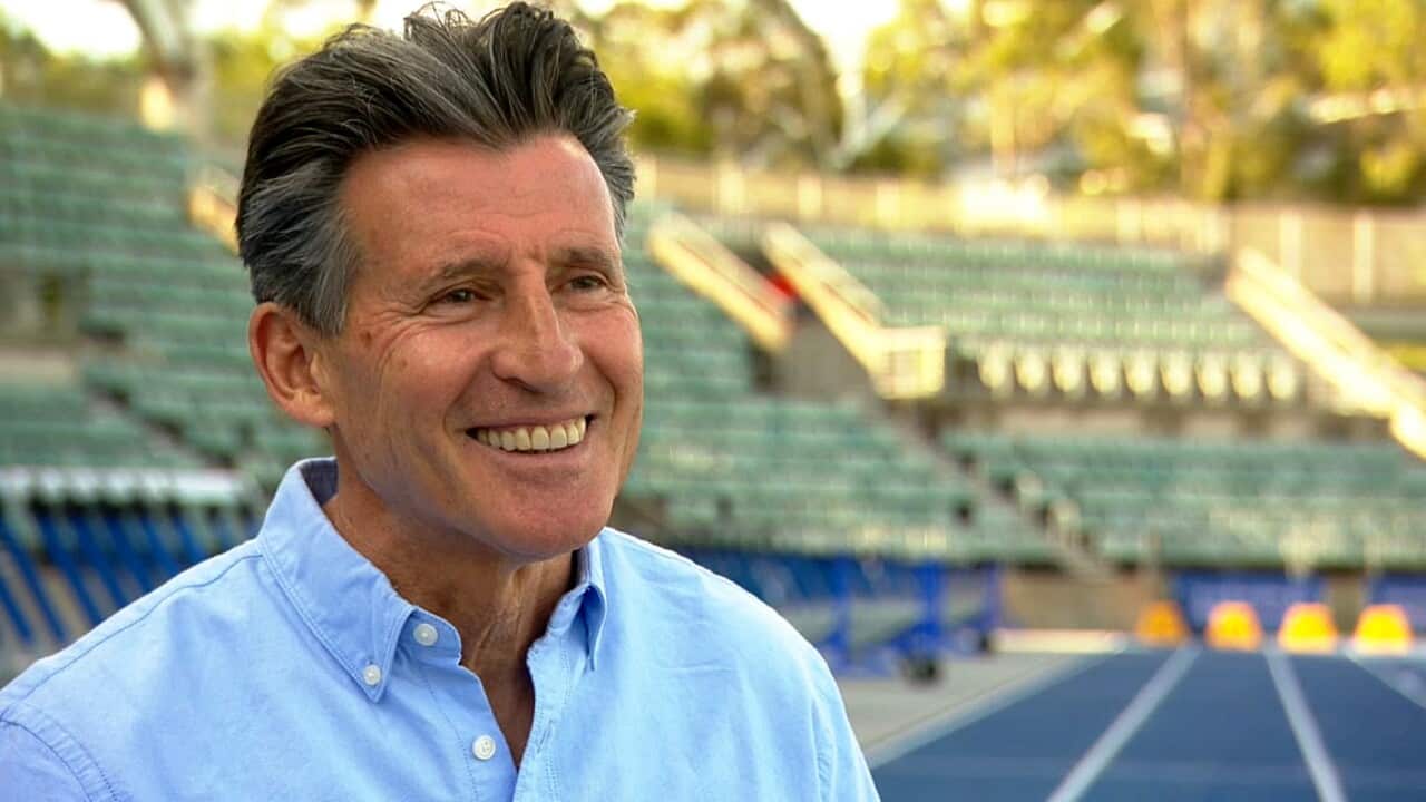 Seb Coe talking to SBS