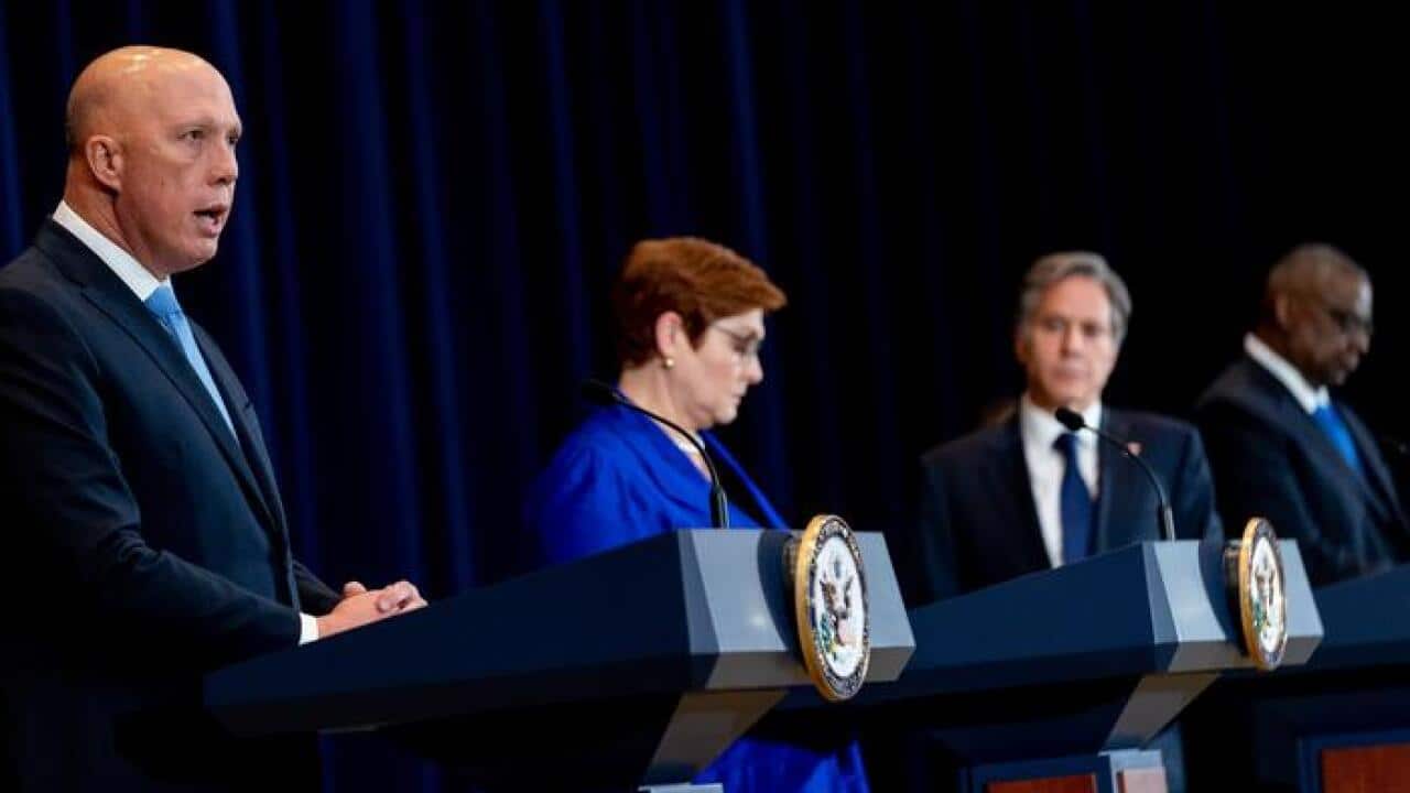 وزیران خارجه و دفاع آسترالیا در کنار همتایان امریکایی شان