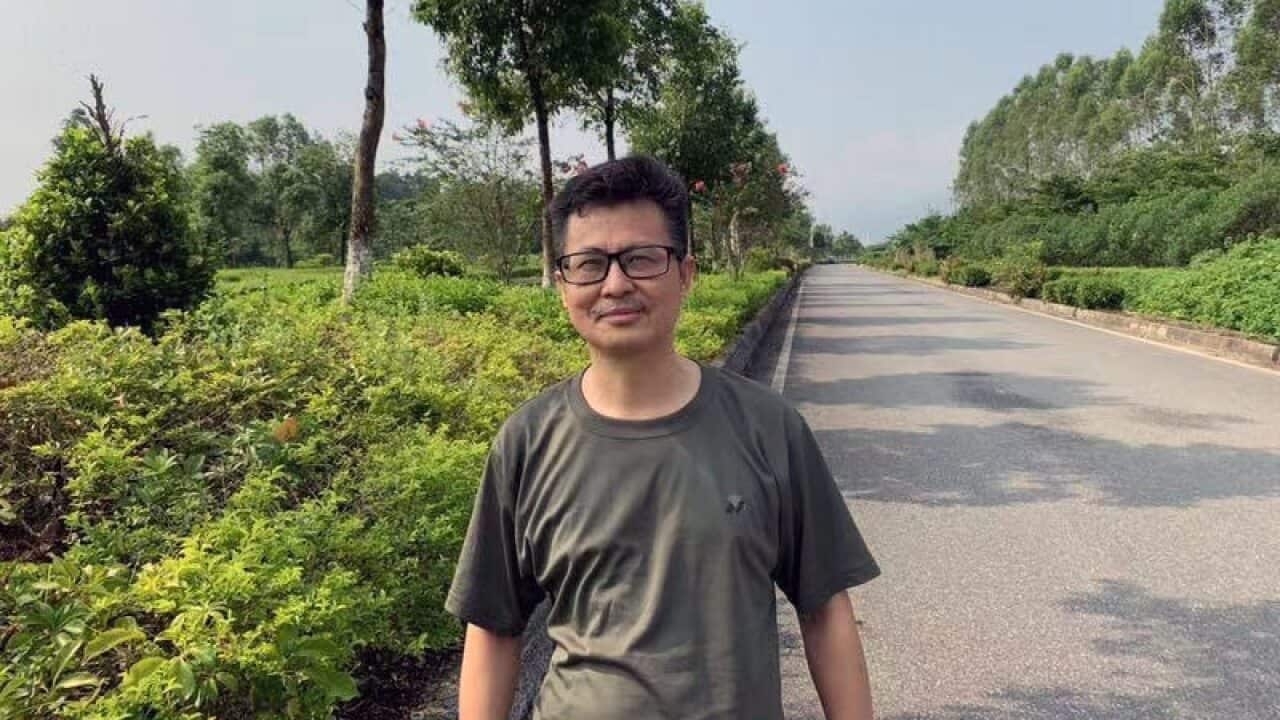 An undated handout photo shows Yang Maodong, a prominent democracy activist in China, in 2019 soon after his release from prison.