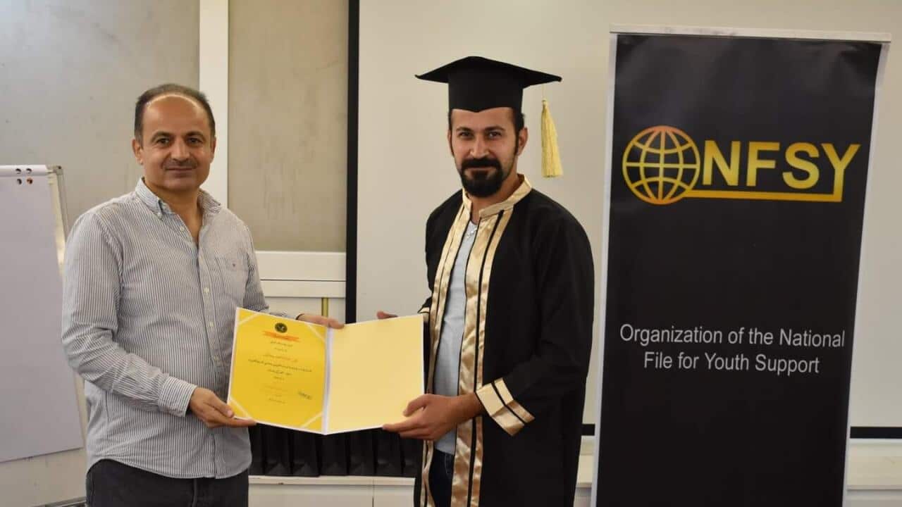 An Assyrian young journalist Ayman Khawaja graduated from the media preparation course