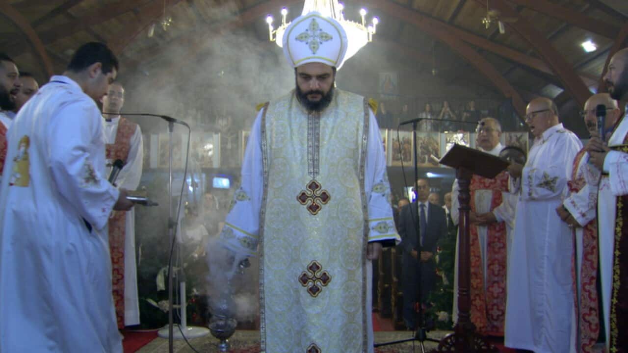 Christmas Eve Coptic Christian mass in Sydney. SBS