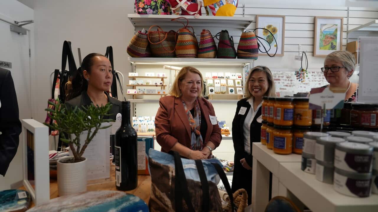 Victoria’s Minister for Women Natalie Hutchins tours SisterWorks’ new café in Richmond. (Supplied).jpg