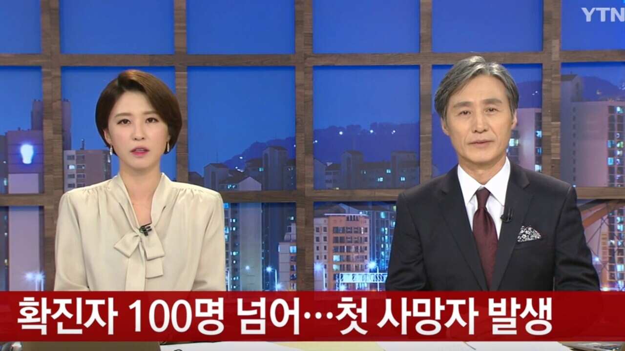 Screen capture of Korean news report