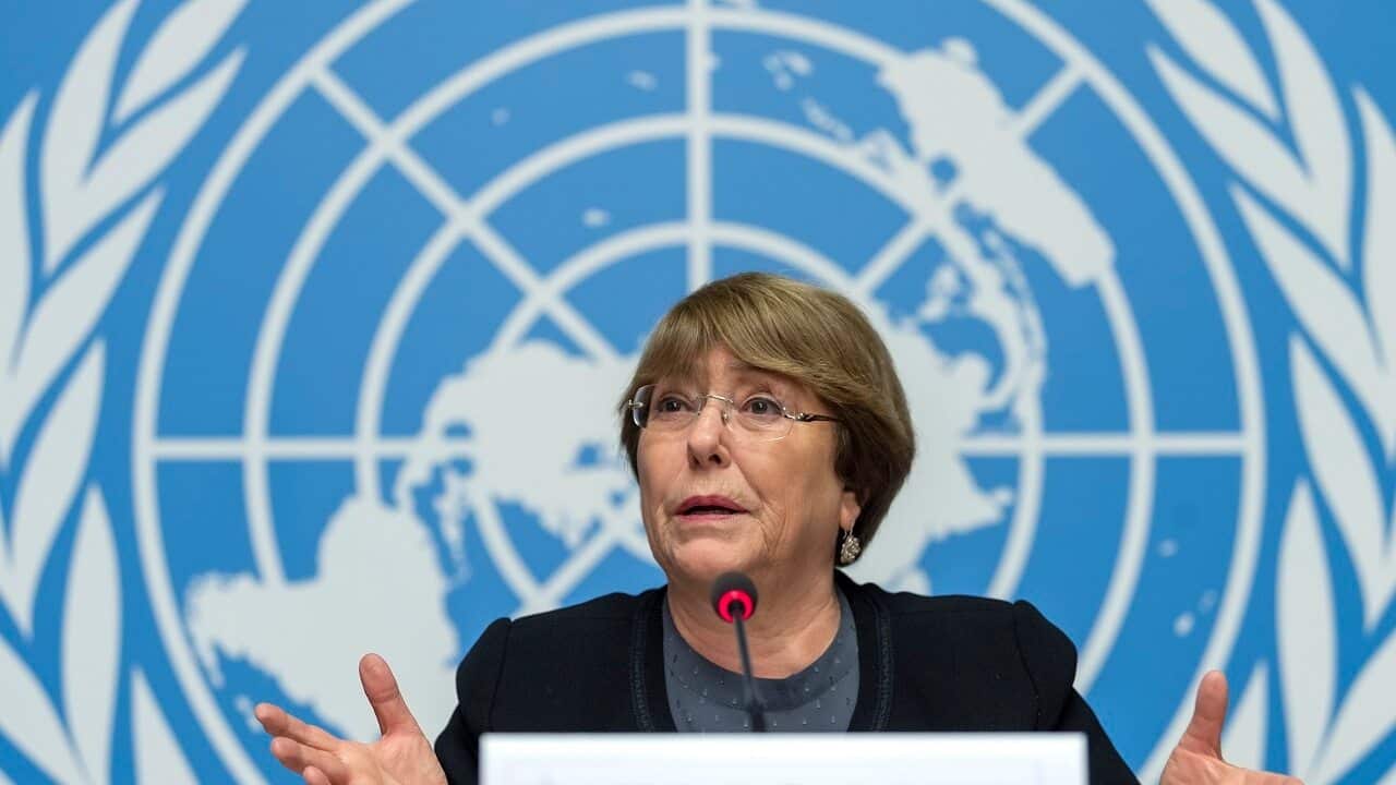 UN High Commissioner for Human Rights Michelle Bachelet on Wednesday.