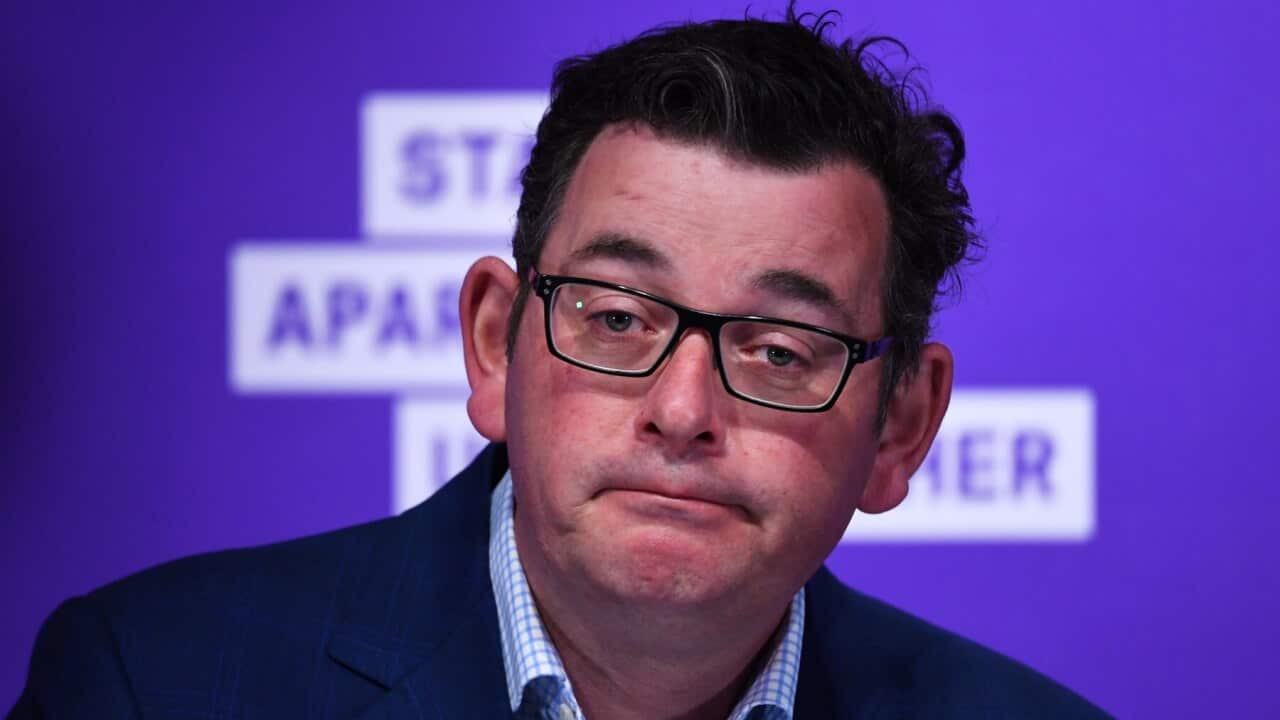 Victorian Premier Daniel Andrews addresses the media