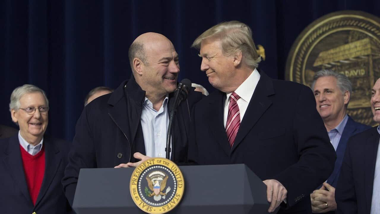 US President Donald J. Trump and his chief economic adviser Gary Cohn in January.
