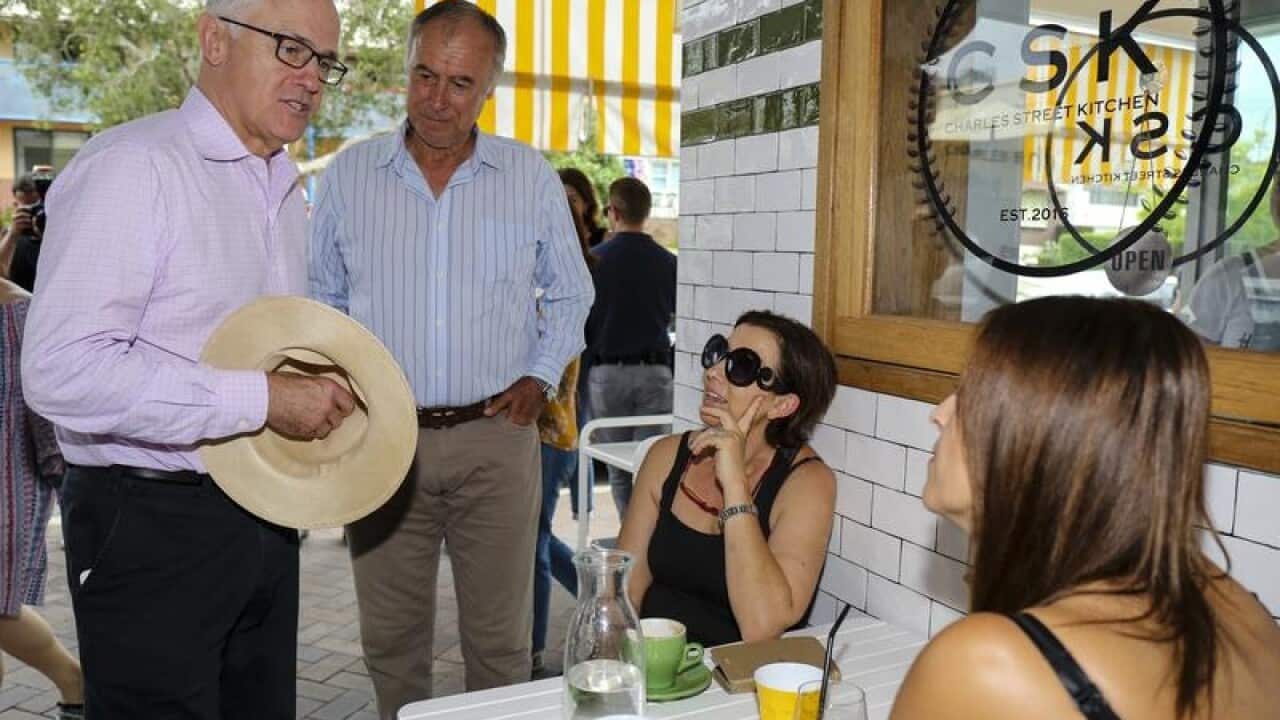 Malcolm Turnbull and John Alexander meet voters in Bennelong on Sunday