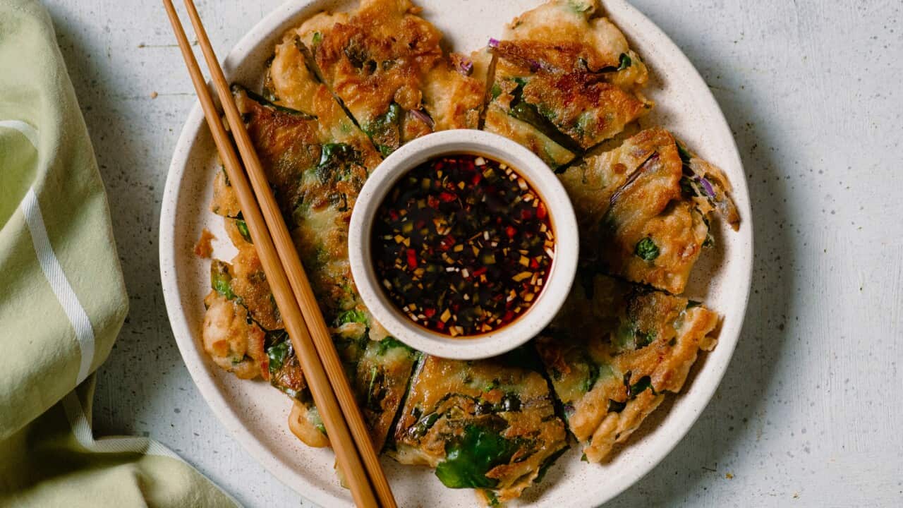 Kohlrabi top pancake