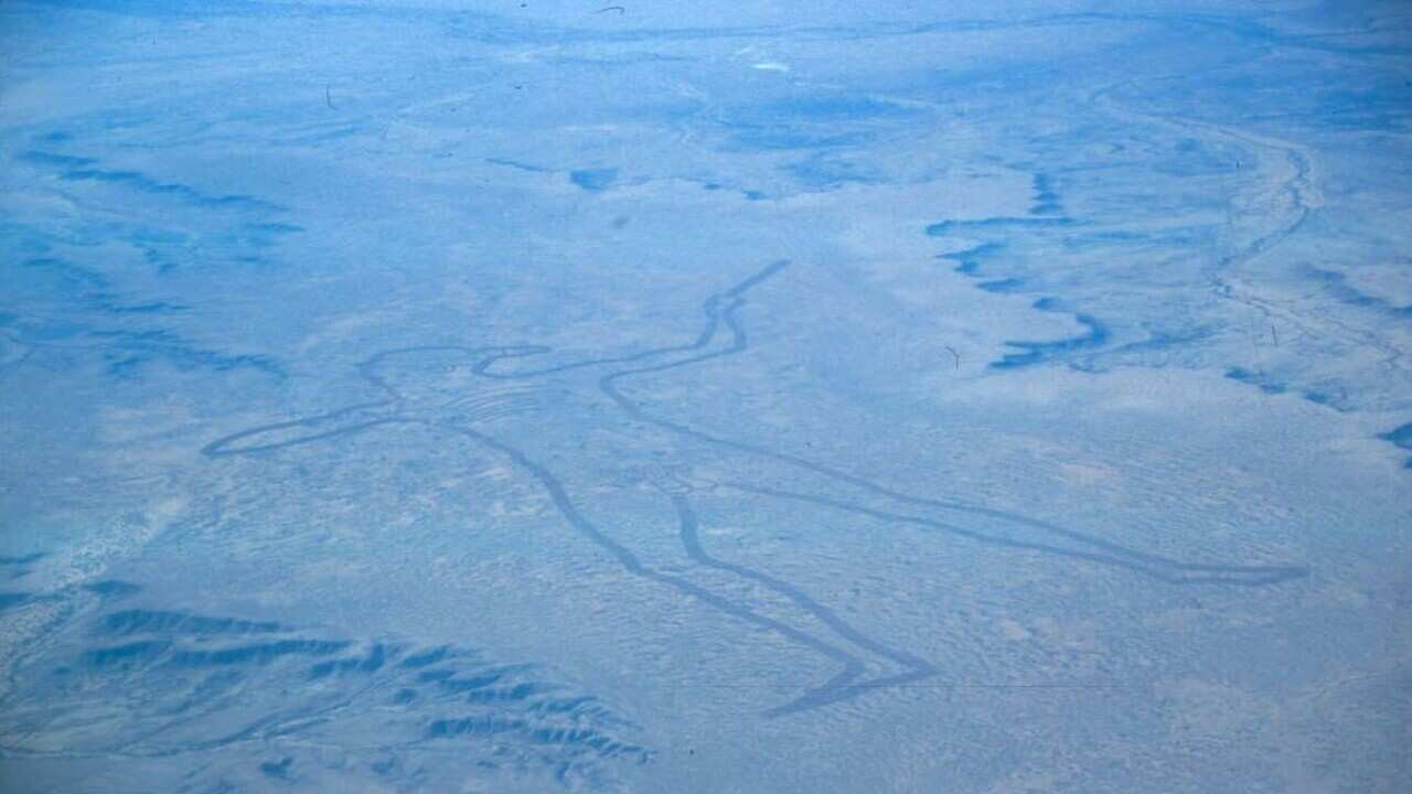 Marree Man from the air.