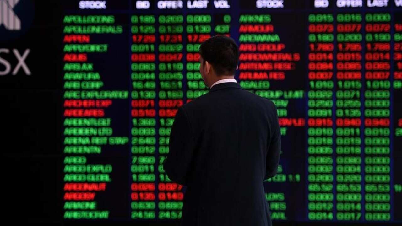 The indicator board at the Australian Securities Exchange.