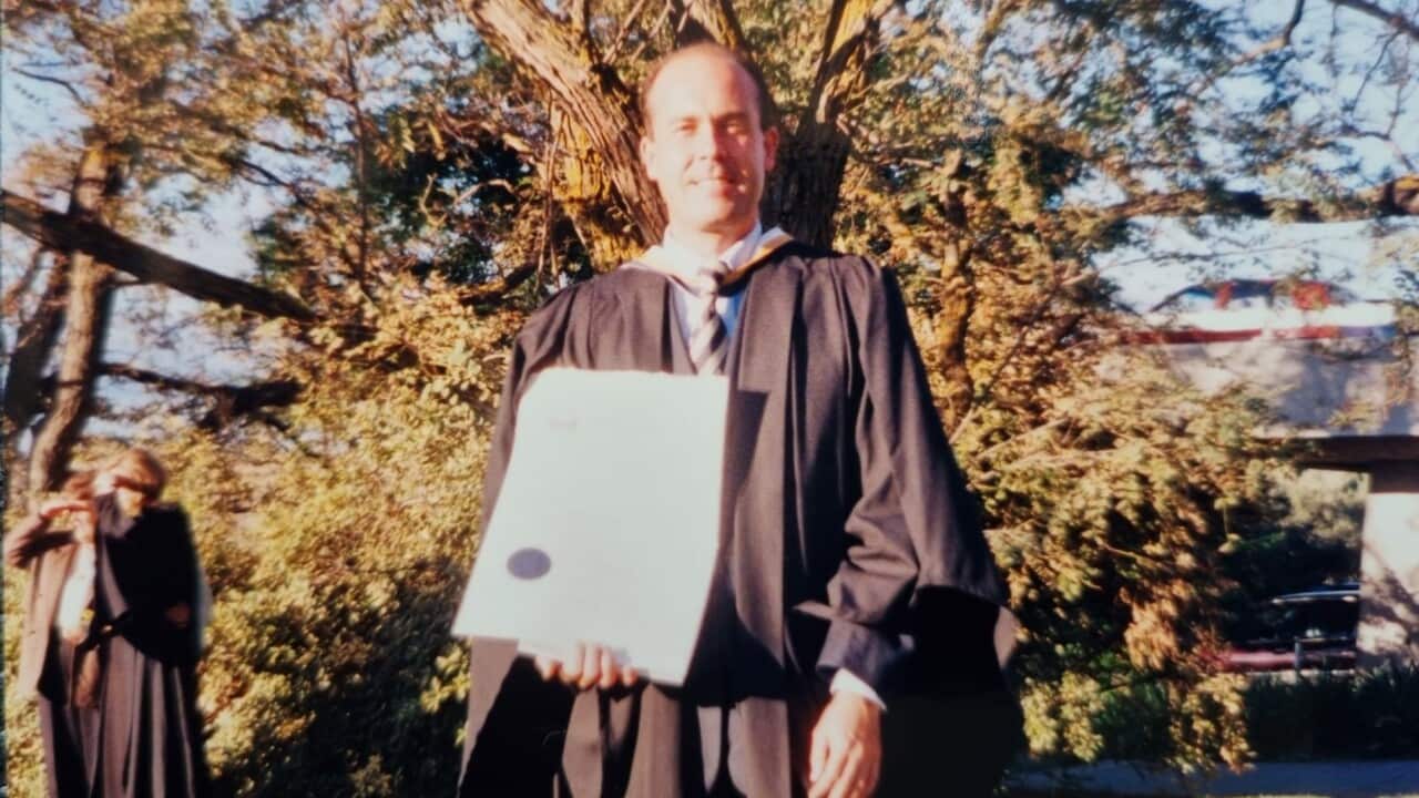Emilio Lomonaco on graduation day, Bachelor of Arts Italian Studies in Adelaide