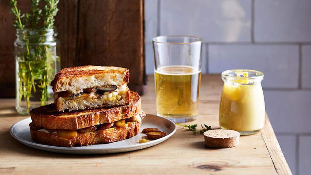 Paul West's mushroom cheese toastie (Benito Martin)