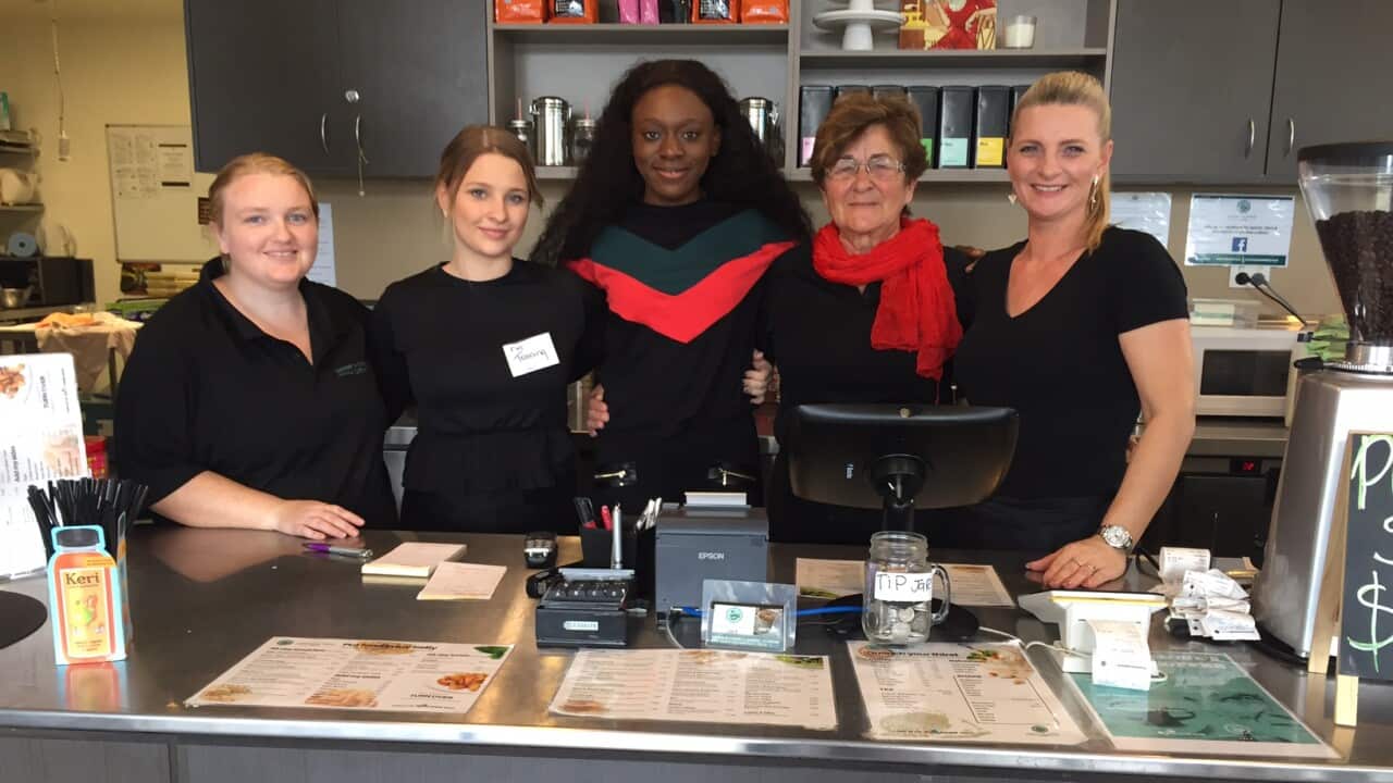 Pemba and her former colleagues at the Harmony on Carmody Cafe