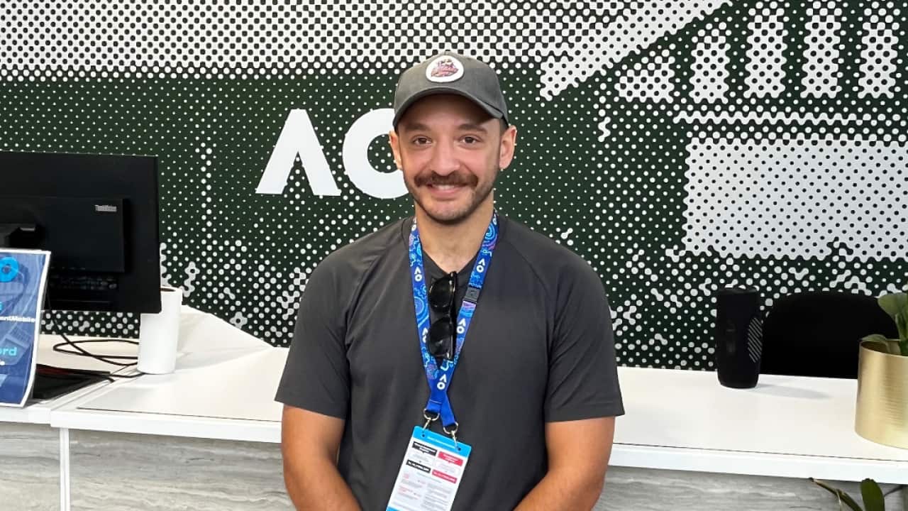 Christos Tsilimigras at Melbourne's Albert Reserve Public Tennis Courts