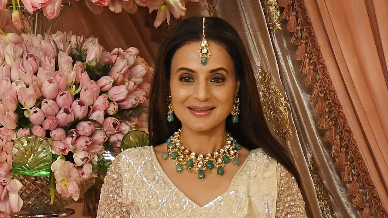 Bollywood actress Ameesha Patel poses for a photo on the red