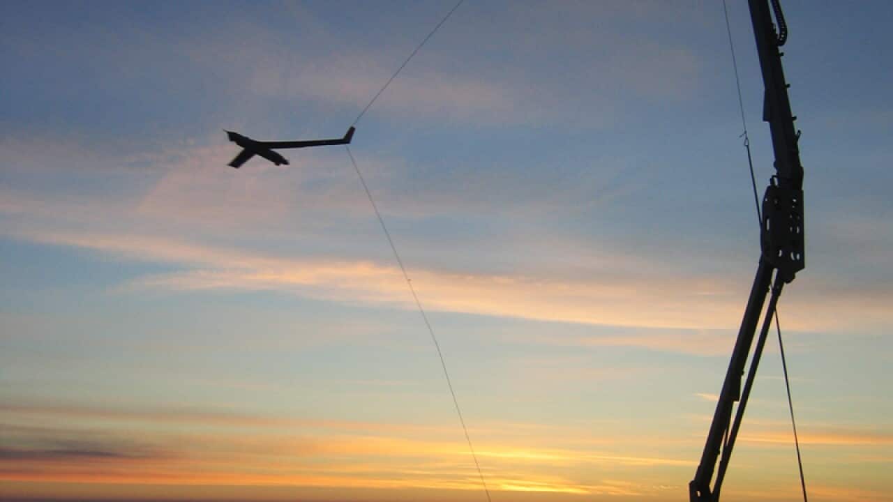 Unmanned Aerial Vehicle in flight