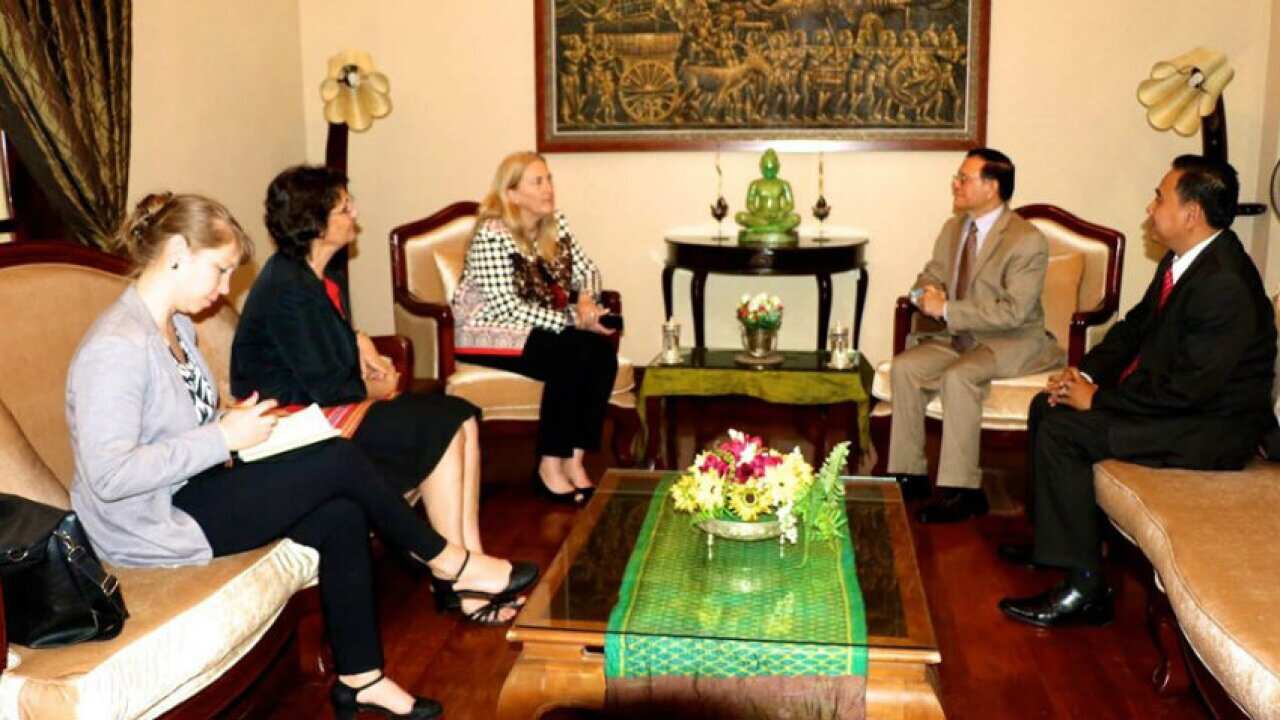Kem Sokha meets with Switzerland Ambassador