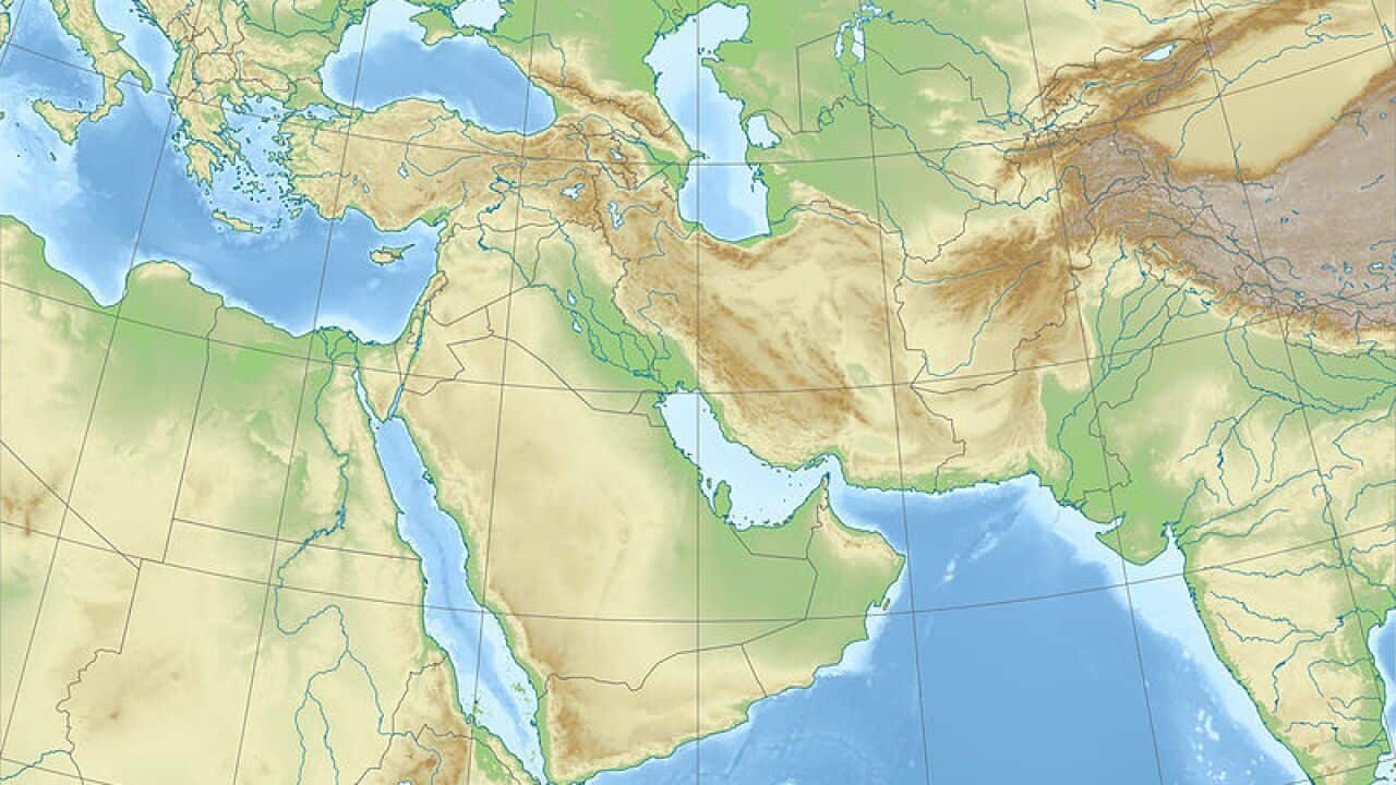 Map of Middle East