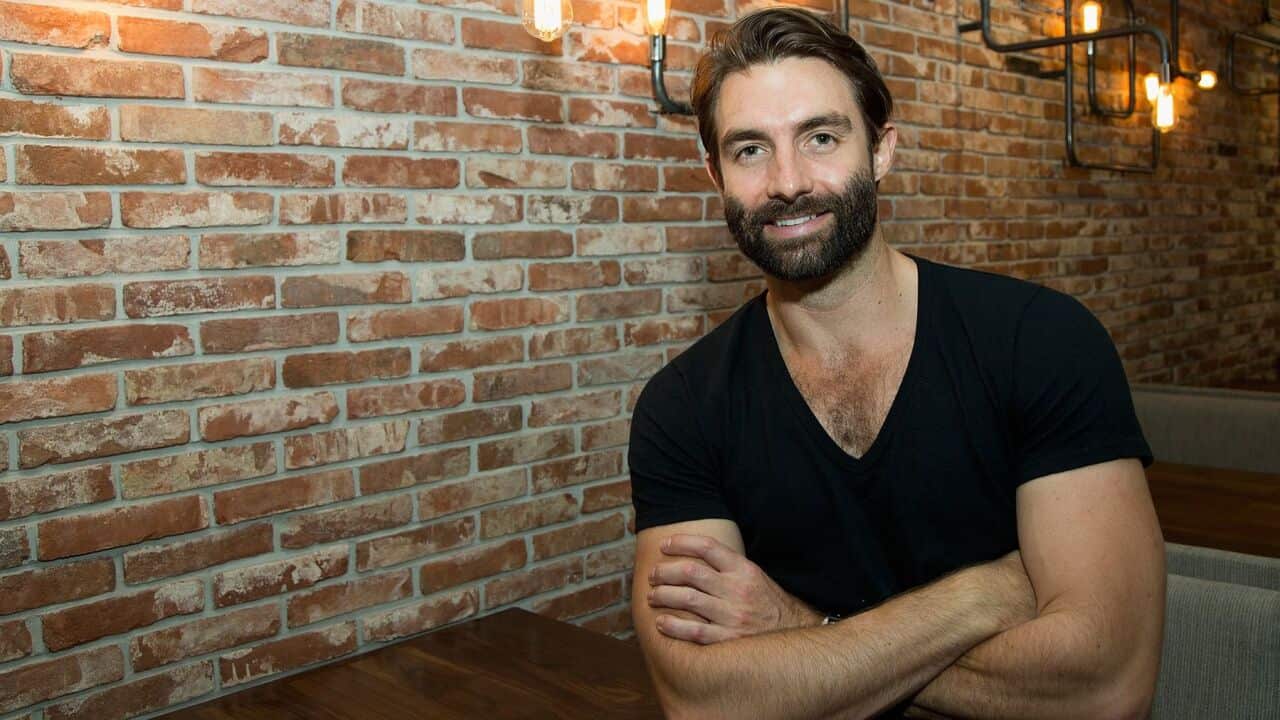 CHEONAN, SOUTH KOREA - JULY 12: (EXCLUSIVE COVERAGE) Barista, Paul Bassett from Australia attends promotional event for the 'Paul Bassett' Cheonan Store Opening at Paul Bassett Coffee Shop on July 12, 2014 in Cheonan, South Korea.