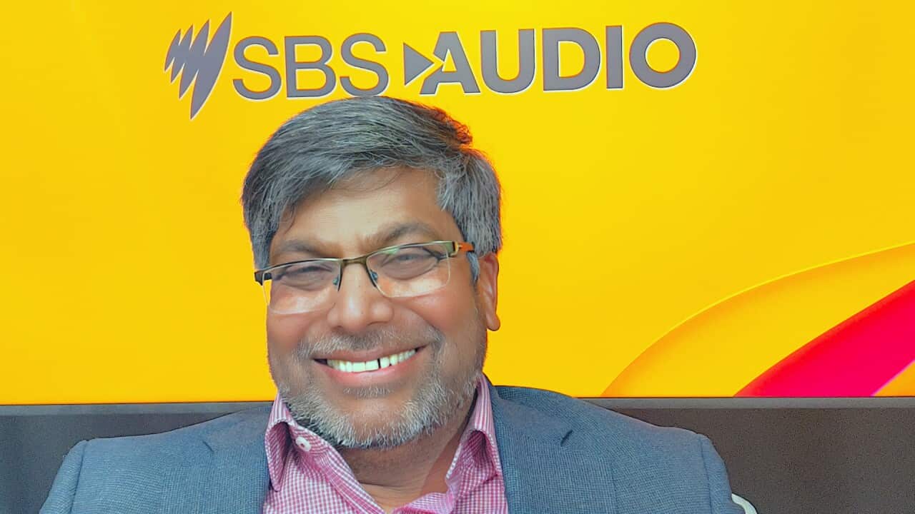 Professor Sir Nishan Canagarajah at SBS Studios in Sydney, Australia