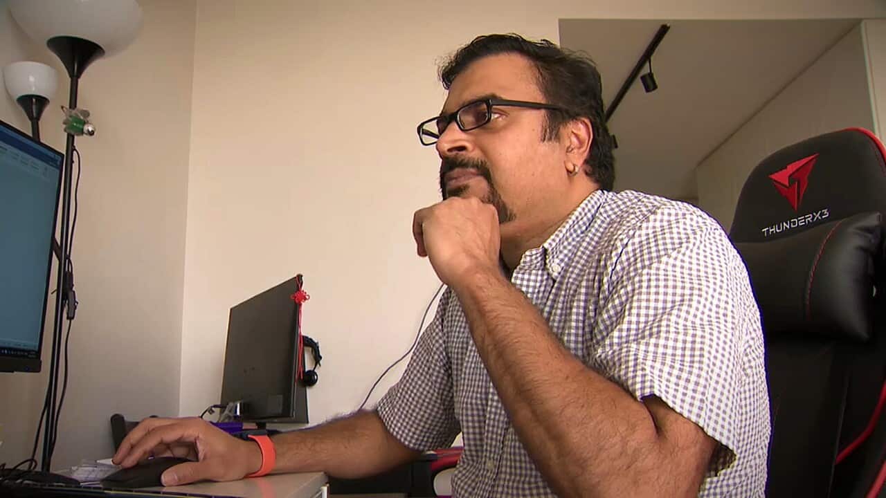 Vijesh Cheruvathur is an IT specialist - but can't get work in his field in Australia