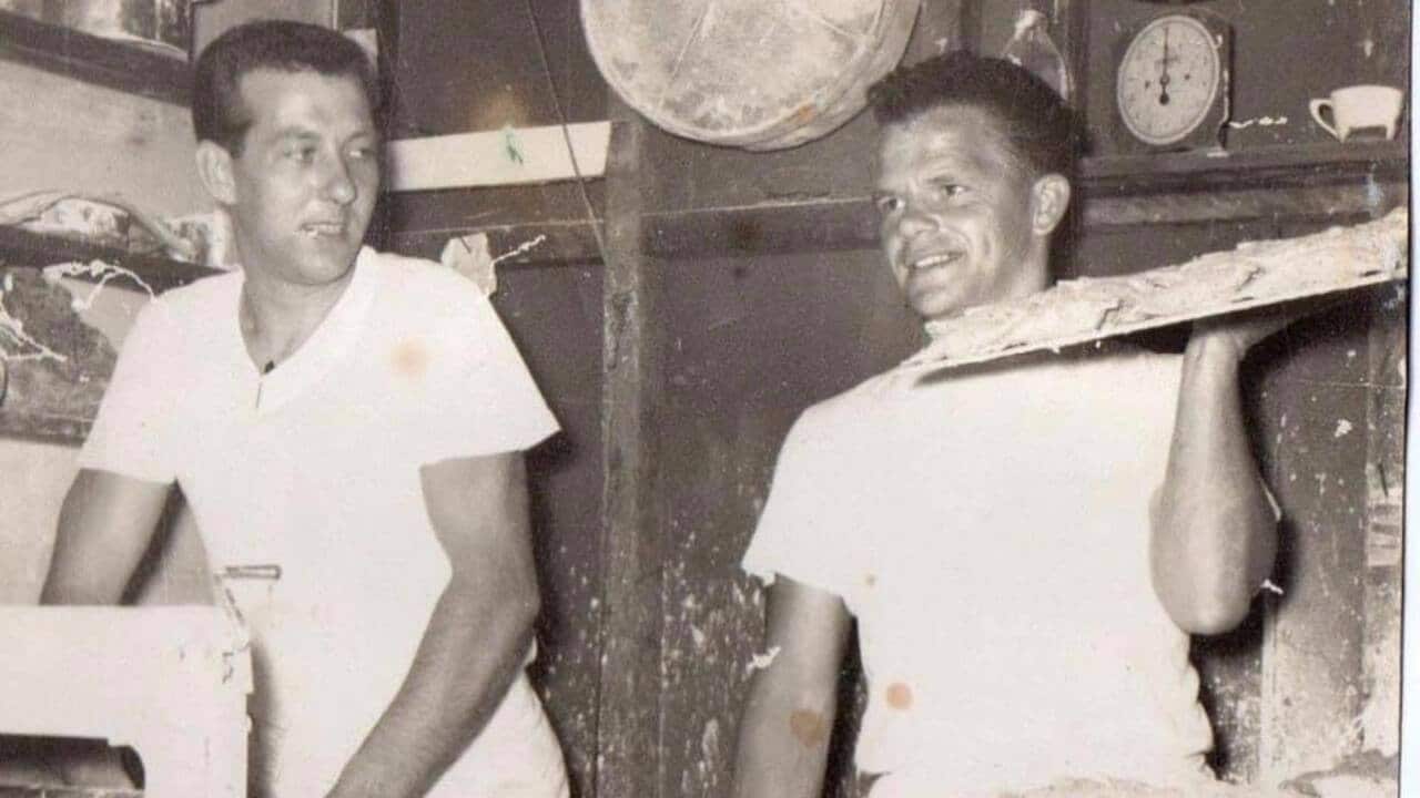 Hans van der Drift (links) in zijn beginjaren