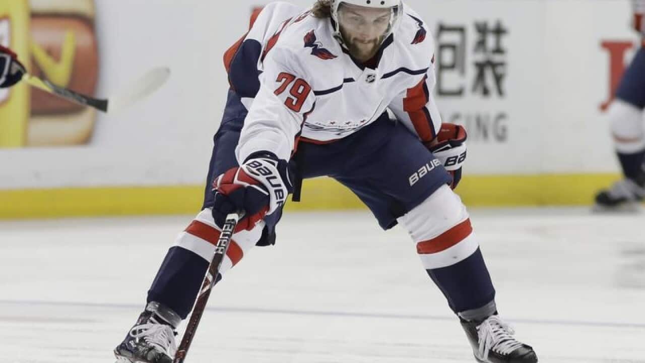 Washington Capitals left wing Nathan Walker.