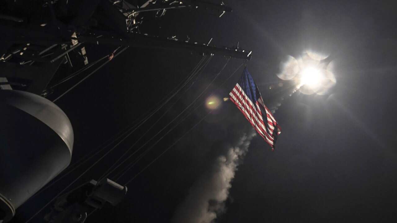 USS Porter launches a tomahawk land attack missile