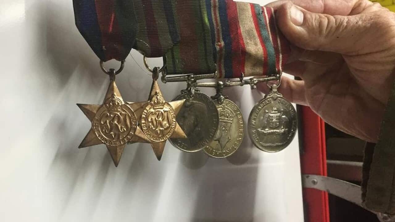 The recovered medals.