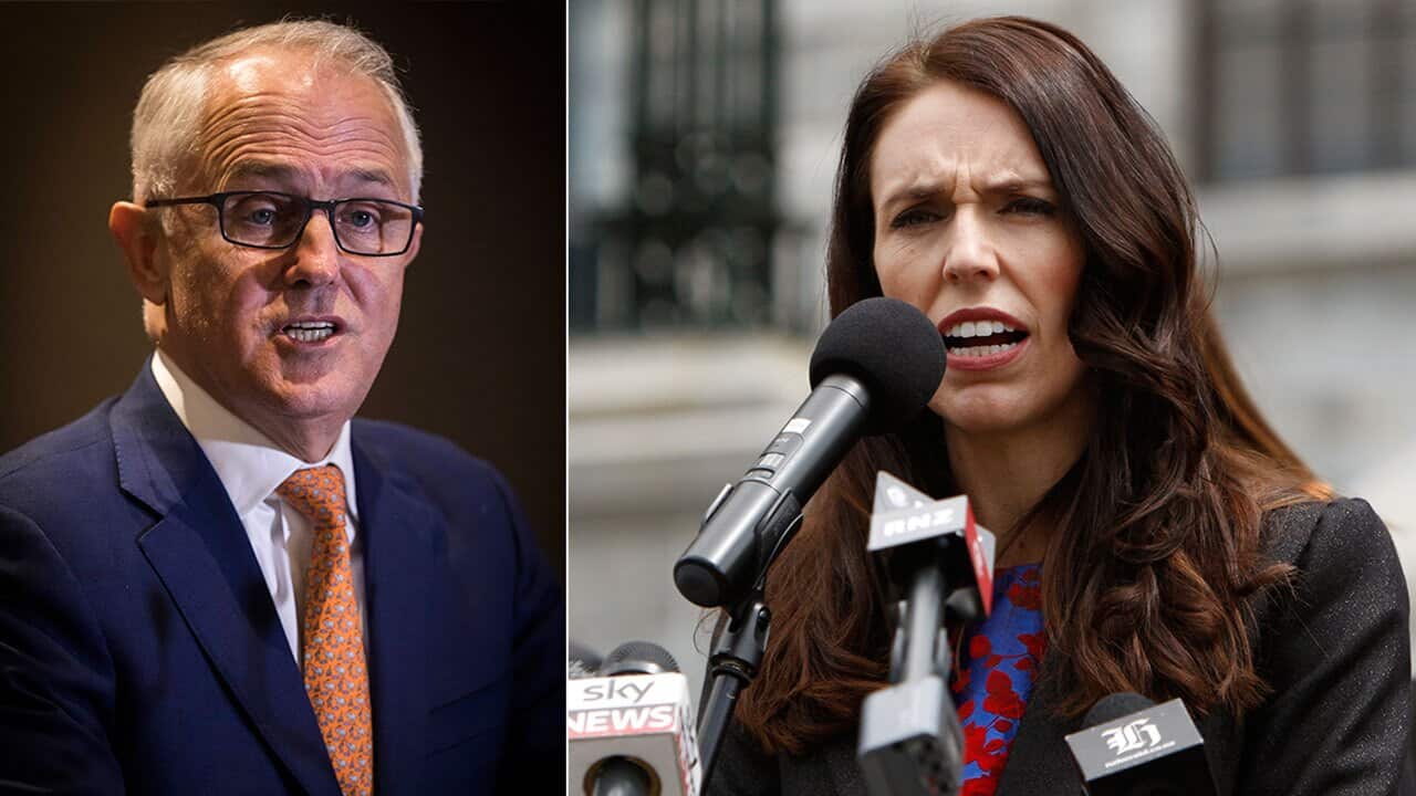 Malcolm Turnbull and Jacinda Ardern.