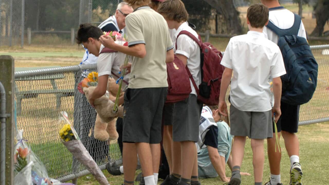 Locals pay tribute at the Tyabb Football and Cricket Club