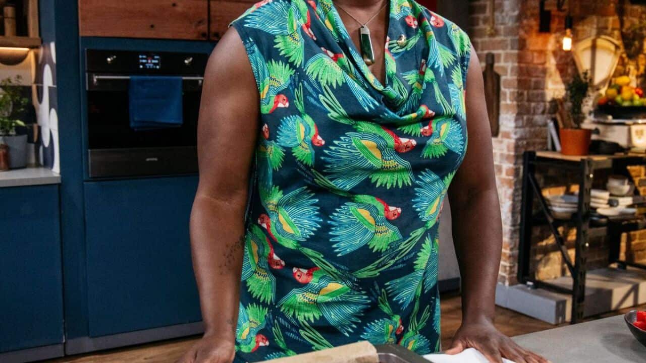 Curly Haslam-Coates on The Cook Up with Adam Liaw.