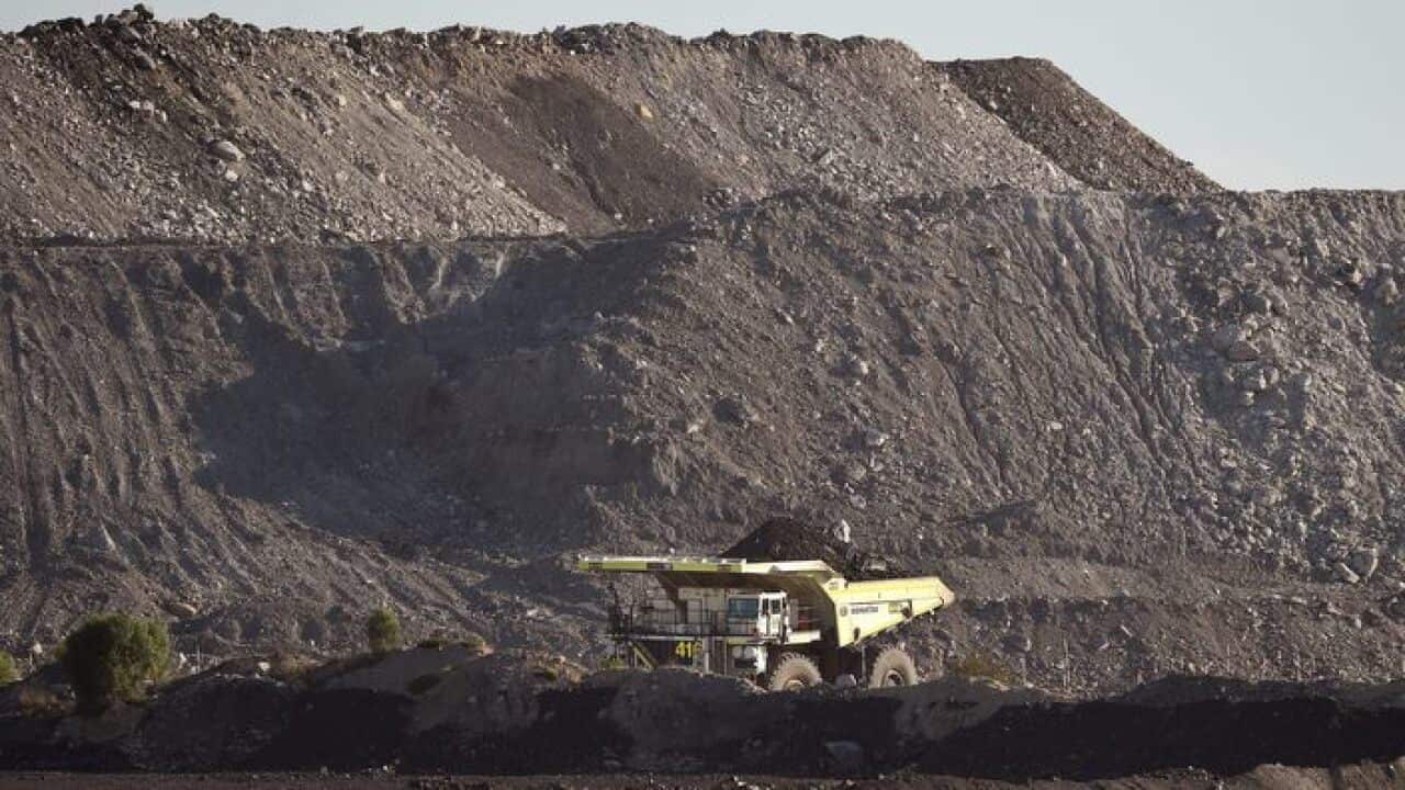An open-cut coal mine in Singleton in the Hunter Valley north of Sydney